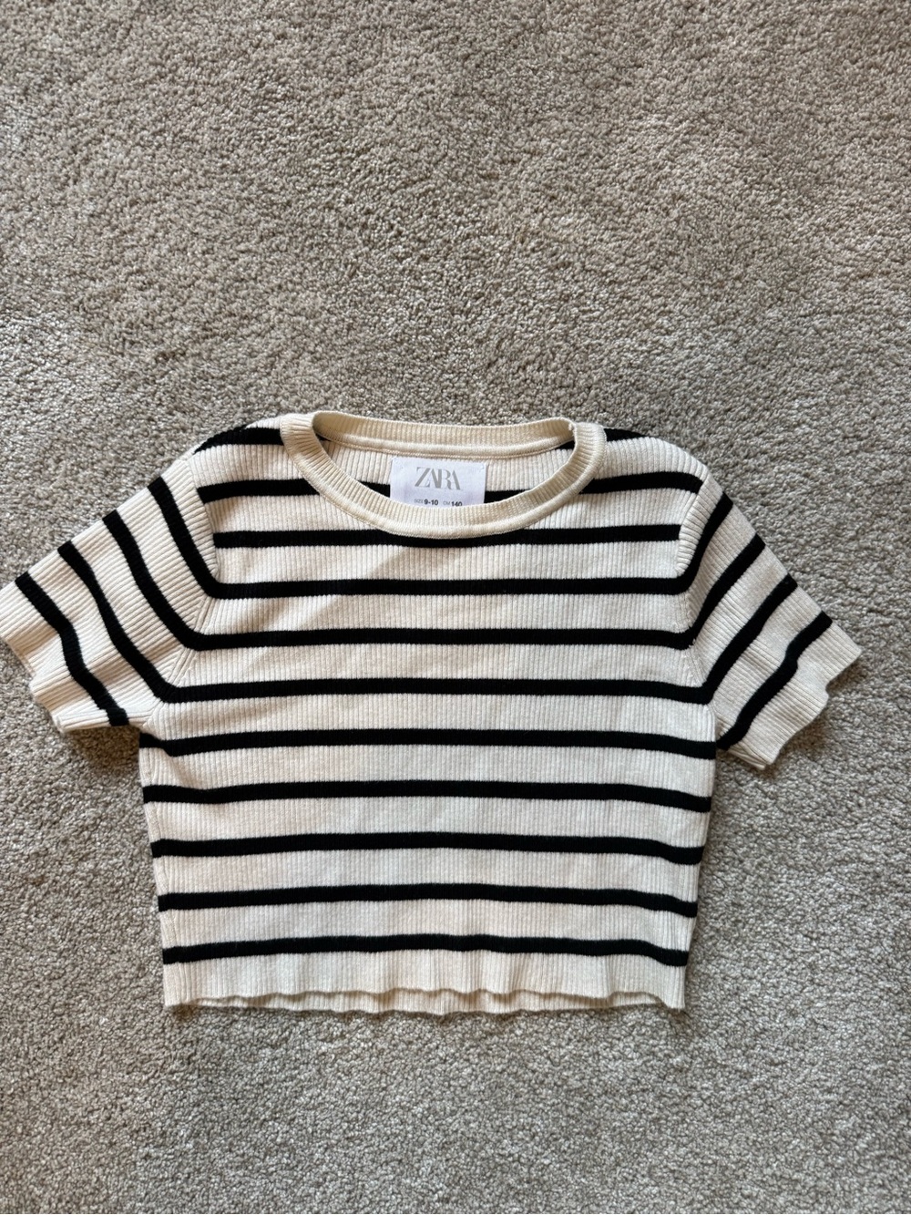 Zara Girls striped top, Size 9-10,